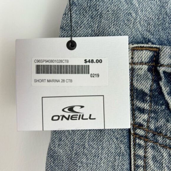 O’Neill High Rise Marina Cutoff Frayed Hem Jean Shorts 28 NWT boho festival stre - Picture 5 of 13